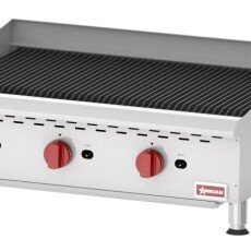 36" Countertop Gas Stainless Steel 3 Burner Broiler Cooktop Omcan 43728