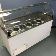 Ice Cream 12 Dipping Cabinet Curved Glass Display Freezer by Nelson
