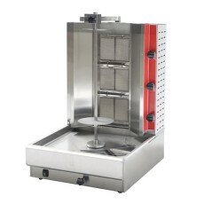 Doner Kebab Machine / Vertical Broiler / Shawarma Grill with 3 burners and 65 lb capacity NG/Propane Donair/ Gyro 47496
