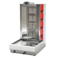 Doner Kebab Machine / Vertical Broiler / Shawarma Grill with 4 burners and 100 lb capacity – Natural Gas/Liquid Propane Donair/Gyro 47497