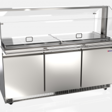 Omcan Stainless Steel Refrigerated Salad Bar 72-inch 50090