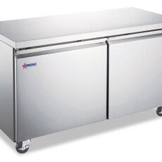 60" Omcan Two Door Stainless Steel Undercounter Refrigerator 425L Capacity 50093