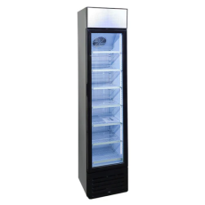 5 CuFt Commercial Slim Glass Door Display Refrigerator with Lightbox 145 L Capacity Omcan 47240