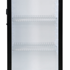Omcan Single Glass Door Black Refrigerator 7.7 CuFt 217 L Capacity 47586