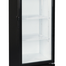 Omcan Single Glass Door Black Refrigerator 4.9 CuFt 140 L Capacity 47563