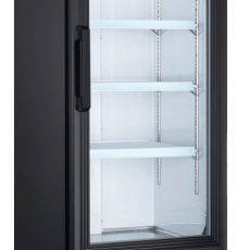 9.1 CuFt Omcan Single Swing Glass Door 22" Black Refrigerator 51033