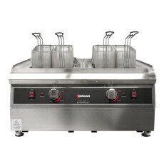 Omcan Double Tank Electric Pasta Cooker with Two 9L Capacity 41883
