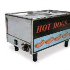 Stainless Steel Hotdog Steamer and Bun Warmer, 30 Buns and 50 Hotdogs Capacity – 120 V, 1.2 kW 17133