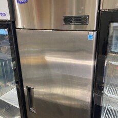 Scratch & Dent Fridge Cooler Stainless Steel Upright Top Mount 1 Door Solid 29" Wide Atosa MBF8004