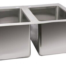 Omcan Stainless Steel Double Tub Drop in Sink with Flat Top 10″ x 14″ x 10″ 39782