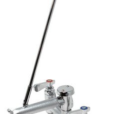 Mop Sink Faucet Wall Mount 8" on Center With 6 1/2″ Swing Spout and Hose Connect 47502