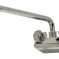 Deck Mount 4" on Center Faucet with 12" Spout for Commercial Bar Sink 26085