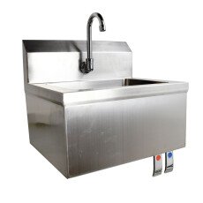 20" x 16" x 16" Fabricated Stainless Steel Hand Sink with Knee Valve Assembly 46319