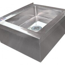 20" W x 16" D x 6" H Stainless Steel Mop Sink with Drain Basket 24412
