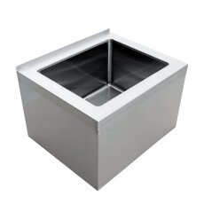 28" W x 20" D x 12" H Stainless Steel Mop Sink with Drain Basket 44607