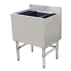 Omcan Stainless Steel Insulated Ice Bin 24-inch with 7 Circuit Post-Mix Cold Plate 43477