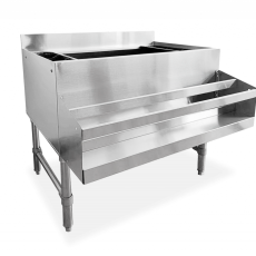 Omcan Ice Bin 36-Inch with 3-Inch Backsplash 2 Holders 47520