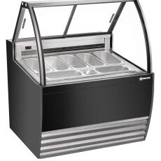 Omcan Gelato Display Showcase 41″ (Black Exterior) with 7 Pans 49006