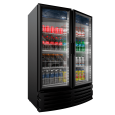 43.7 CuFt Glass 2 Door 4 Shelves Cooler Imbera VRD-21-HC