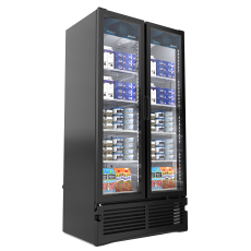 26.1 CuFt Glass 2 Door 10 Shelves Cooler Imbera VRD-26-HC
