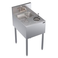 Krowne Royal Series 18"L x 24"D Speed Unit with Dump Sink, Dipperwell & Speed Rinser KR24-MS18