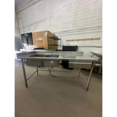 Used 2 Compartment Commercial Sink with 1 Drawer 2CSW-1D-CL
