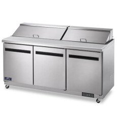 72" 2 Door Solid SS Sandwich Salad Prep Table Cooler Arctic Air AST72R
