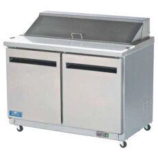 48" 2 Door Solid SS Sandwich Salad Prep Table Cooler Arctic Air AST48R