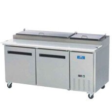 71" 2 Door Solid SS Pizza Prep Table Cooler Arctic Air APP71R
