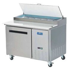 48" 1 Door Solid SS Pizza Prep Table Cooler Arctic Air APP48R