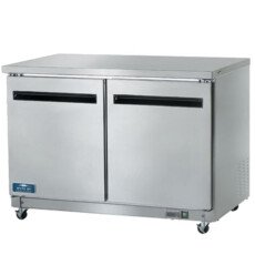 48" 2 Door Solid SS Undercounter Refrigerator Cooler Arctic Air AUC48R