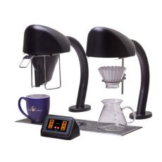 Commercial Twin Black Single Cup Undercounter Coffee Brewer