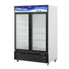 49 CuFt Glass 2 Door Merchandiser Reach In Freezer Blue Air BKGF49-HC