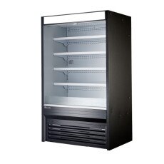 60" Open Air Grab N Go Solid Side Display Case Blue Air BOD-60S