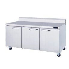 72" Worktop Refrigerator 3 Door Blue Air BLUR72-WT-HC