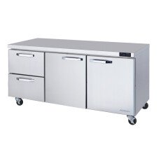 72" Undercounter Refrigerator 2 Left Drawers Blue Air BLUR72-D2L-HC