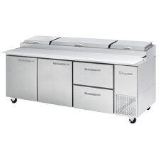 93" Pizza Prep Table 2 Right Drawer 2 Left Doors Blue Air BAPP93-D2R-HC