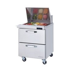28" Mega Top Sandwich Prep Table 4 Drawers Blue Air BLMT28-D2-HC