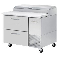 44" Pizza Prep Table 2 Drawers Blue Air BAPP44-D2-HC