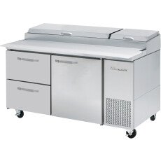 67" Pizza Prep Table 2 Left Drawers 1 Door Blue Air BAPP67-D2L-HC