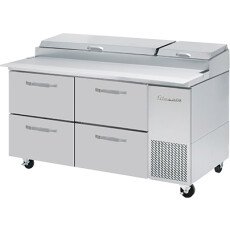 67" Pizza Prep Table 4 Drawers Blue Air BAPP67-D4-HC