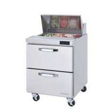 28" Sandwich Prep Table 2 Drawers Blue Air BLPT28-D2-HC