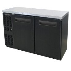48" Narrow Back Bar Solid 2 Door Locking Cooler Blue Air BNB-48BT-HC