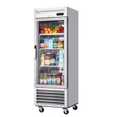 27" Glass Door Reach-In Refrigerator Cooler Blue Air 23 CuFt BSR23G-HC