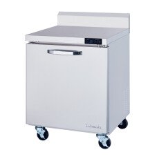28" Worktop 1 Door Solid SS Freezer Blue Air BLUF28-WT-HC