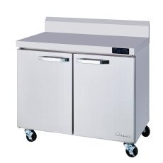 36" Worktop 2 Door Solid SS Freezer Blue Air BLUF36-WT-HC