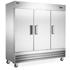 Omcan 81″ Reach-in Refrigerator Cooler Solid SS 3 Doors 72 cu.ft (2040 L) 110V 3/4 HP - 50028
