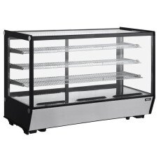 48″ Countertop Square Glass Refrigerated Display with 8 cu.ft. (225 Liters) Capacity – 110-120V, 640W Omcan 47964