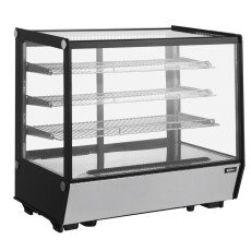 35″ Countertop Square Glass Refrigerated Display with 6.5 cu.ft. (186 Liters) Capacity – 110-120V, 350W Omcan 47963
