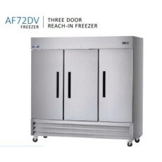 New 72 CuFt 3 Door Solid SS Reach In Freezer Arctic Air AF72DV